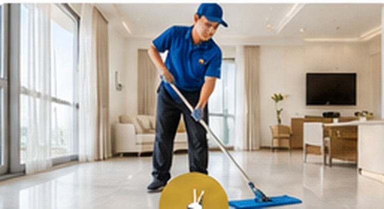 Professional cleaning in a bright interior